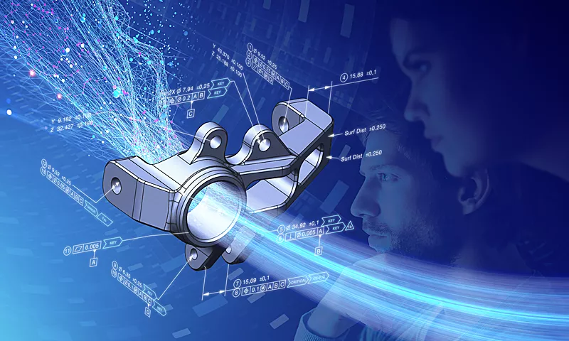 Le cœur d’une solution de définition basée sur un modèle est un modèle CAO 3D numérique annoté qui contient la géométrie 3D, les renseignements sur la fabrication du produit, etc.